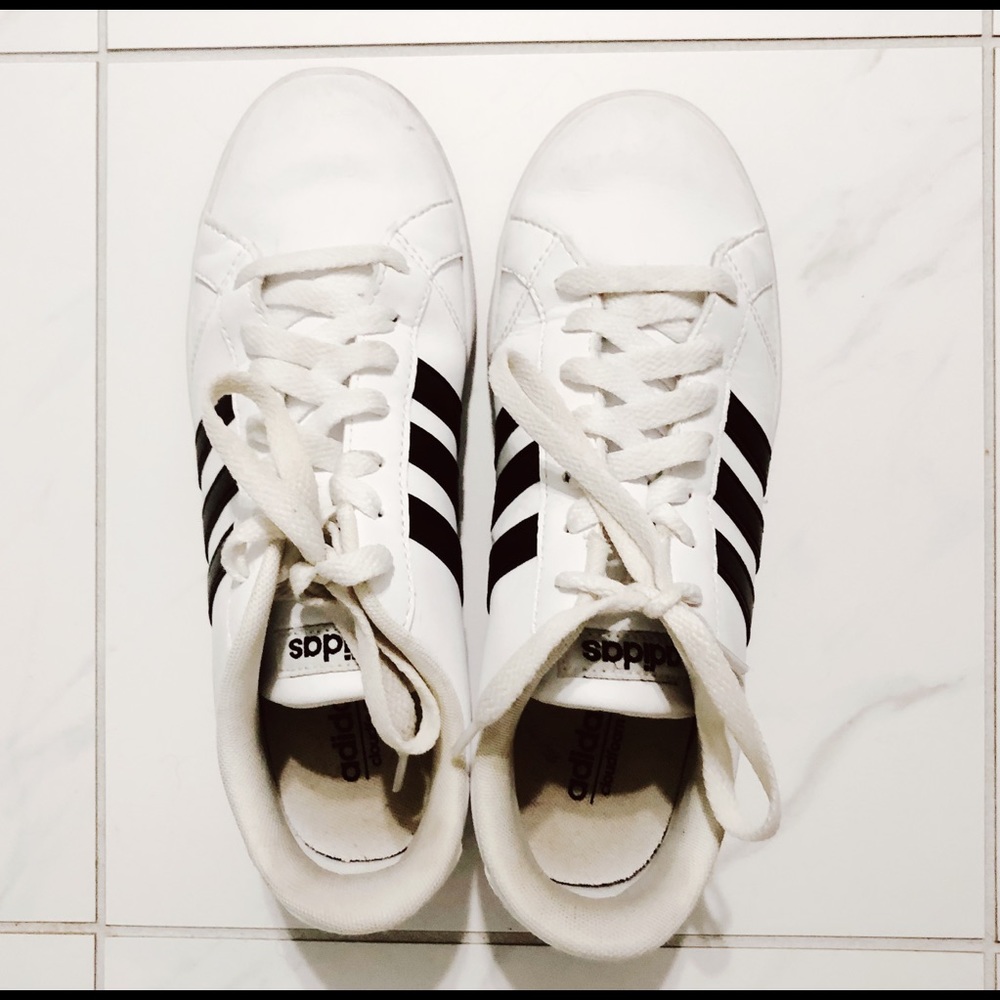 Adidas Neo: cloudfoam footbead Striped Shoe